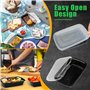 Lot de 50 boîtes de conservation portables pour repas de 900ml avec couvercles passent au micro-ondes au lave-vaisselle et au co
