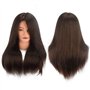 Tête de mannequin 100 % cheveux humains naturels Marron 45