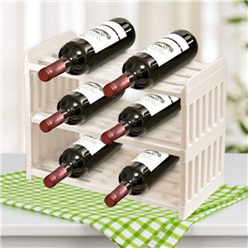 YBCCBY Casier à Vin Range Bouteilles Horizontal Porte-Bouteilles à 3 Niveaux Casier à Vin Étagère à Bouteilles Empilable Casier