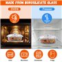 YBCCBY Cocotte en Verre Borosilicate, Plat à Gratin Résistant à la Chaleur Avec Couvercle et Poignées, Plat à Four Ovale Pour la