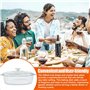 YBCCBY Cocotte en Verre Borosilicate, Plat à Gratin Résistant à la Chaleur Avec Couvercle et Poignées, Plat à Four Ovale Pour la