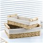 YBCCBY Lot de 2 Paniers Rangement Osier Rectangulaire