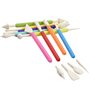 AvoDovA Outils de Modelage Pâtisserie, 9 Pcs Stylos de Couteau à Fondant à Double Extrémité, Ustensiles pour Décoration Gâteau, 