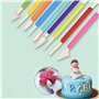 AvoDovA Outils de Modelage Pâtisserie, 9 Pcs Stylos de Couteau à Fondant à Double Extrémité, Ustensiles pour Décoration Gâteau, 