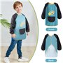VMUTGA 2 Pièces Tablier Peinture Enfant, Blouse Peinture Enfant 6-12 Ans Imperméables Tablier Manches Longues Réutilisable avec 