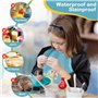 VMUTGA 2 Pièces Tablier Peinture Enfant, Blouse Peinture Enfant 6-12 Ans Imperméables Tablier Manches Longues Réutilisable avec 