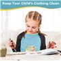 VMUTGA 2 Pièces Tablier Peinture Enfant, Blouse Peinture Enfant 6-12 Ans Imperméables Tablier Manches Longues Réutilisable avec 