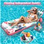 LUVTOY Matelas Gonflable pour Adultes avec Dossier Réglable, Bouee Piscine avec Porte-gobelet Flottant, Indispensables pour Les 