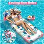 LUVTOY Matelas Gonflable pour Adultes avec Dossier Réglable, Bouee Piscine avec Porte-gobelet Flottant, Indispensables pour Les 