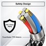 Câble iPhone, Cable Chargeur iPhone 3m/Lot de 2 Certifié MFi Câble Lightning USB iPhone Cable 3m Long Nylon Cable iPhone USB Cor