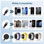 3 en 2 Câble pour Apple Watch et iPhone, 2M Chargeur apple watch chargeur USB C avec port Lightning/USB C pour Apple Watch Serie