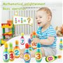 Jeu de Quilles pour Enfants, 12 Pièces Jeu de Bowling, avec 10 Quilles et 2 Boules Souples, Intérieur Jardin Extérieur Jouets, J
