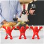 Yisscen 3 Pièces Ouvre-Bouteille Homme Rouge Bouchon de vin décapsuleur Bière Ouvre Bouteille, Tire Bouchon Cadeau Homme Femme, 