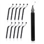 QIMEI-SHOP Outil D'ébavurage avec Poignée de Alliage D'aluminium 10 Deburr Lames de Acier Rapide pour Imprimante 3D Plastique Al