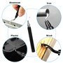 QIMEI-SHOP Outil D'ébavurage avec Poignée de Alliage D'aluminium 10 Deburr Lames de Acier Rapide pour Imprimante 3D Plastique Al