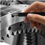 QIMEI-SHOP Outil D'ébavurage avec Poignée de Alliage D'aluminium 10 Deburr Lames de Acier Rapide pour Imprimante 3D Plastique Al