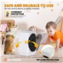 Lightswim Chauffage d'appoint électrique portable oscillant à 70°, 1200 W PTC en céramique avec 3 modes, mini chauffage/refroidi