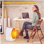 Lightswim Chauffage d'appoint électrique portable oscillant à 70°, 1200 W PTC en céramique avec 3 modes, mini chauffage/refroidi