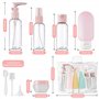 11 Pcs Flacon Voyage, Kit Voyage Accessoires 30/50/60/80 ML, Flacon Avion pour Remplir Les Articles De Toilette, Shampoing avec 