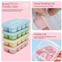 Bukuhlio 4 Pièces bacs à glaçons en silicone avec couvercle,Moule à Glaçons en Silicone sans BPA，Empilable Glaçons Plaque Carré 