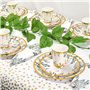 CEILIWEN Lot de 125 assiettes en carton vert sauge pour 25 invités, assiettes plates de 22,9 cm, assiettes à dessert de 17,8 cm,