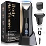 KUAIVO Tondeuse Corps et Intime Homme 2 en 1 IPX7 Étanche avec Peigne/Lumière LED