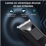 KUAIVO Tondeuse Corps et Intime Homme 2 en 1 IPX7 Étanche avec Peigne/Lumière LED, Rasoir Partie Intime Humide et Sec Type C Rec