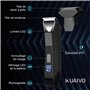 KUAIVO Tondeuse Corps et Intime Homme 2 en 1 IPX7 Étanche avec Peigne/Lumière LED, Rasoir Partie Intime Humide et Sec Type C Rec
