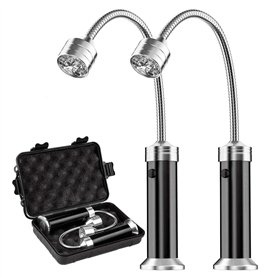 MojiDecor Lampe pour Barbecue Lot de 2 Lumières LED de Gril BBQ avec Base magnétique Rotation à 360 Degrés Flexible Réglable pou