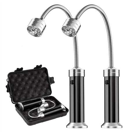 MojiDecor Lampe pour Barbecue Lot de 2 Lumières LED de Gril BBQ avec Base magnétique Rotation à 360 Degrés Flexible Réglable pou