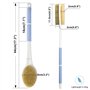 HORJOR Brosse de Bain Douche Long Manche 44cm, pour le Brossage Du Dos Humide ou Sec, Brosse Corps, Nettoyage en profondeur, Exf