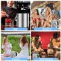 Feelhap Seau à Glace en Acier Inoxydable 3L Seau à Glace Isotherme Double paroi Seau à Champagne avec Couvercle Pinces Pince à g