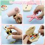 Feelhap Maquillage Enfant Fille en Bois, Jouets de Maquillage en Bois Kit Maquillage Enfant avec Accessoires de Coiffure Trousse