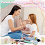 Feelhap Maquillage Enfant Fille en Bois, Jouets de Maquillage en Bois Kit Maquillage Enfant avec Accessoires de Coiffure Trousse