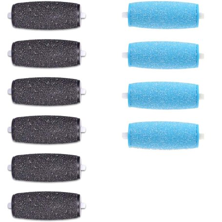 10 Pack Extra Rugueux Rouleaux de Remplacement (6 extra grossier +4 ordinaire grossier) pour Velvet Smooth Express Râpe Electriq