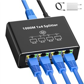 AOUZEA Switch RJ45 4 Ports 1000Mbps