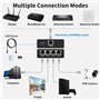 Hub RJ45 Multiprise Ethernet 1 à 4 avec USB-C câble et Chargeur pour Ordinateur
