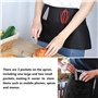 Tablier Serveur Avec 3 Poches Profondes 3 PièCes Tablier Estheticienne Professionnelle Avec Poche Tablier à Cravate Avant Noir D