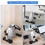 GOTOTOP Mini Vélo d'Appartement avec Moniteur LCD Mini Réglable Vélo Entraînement Pédalier Mouvement Convient pour Bras, Jambes,