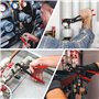 KRETLAW Lot de 3 pinces multiprises 180/250/300 mm en Cr-V, pince à tube réglable, serrage rapide avec joint coulissant rainuré
