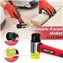 KRETLAW Kit de 2 Maillets en Caoutchouc, Maillet en Caoutchouc de 450g & Maillet Double Face de 35 mm avec Manche en Fibre de Ve
