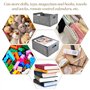 YBCCBY 2PCS Panier de Rangement en Feutre, 31*25*15cm Boite Rangement Feutre de Gris Boîte de Rangement Pliable Cubes de Rangeme