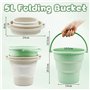 Seau Retractable Pliable en Plastique Bassine Pliable avec Poignée Bassine Pliable avec Poignée