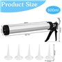 600ML Pistolet à Calfeutrer en Silicone pour Tube d'aluminium Pistolet à Main Pistolet à Calfeutrer