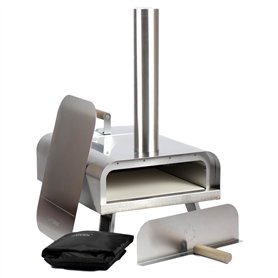 Four à Pizza Extérieur au Feu de Bois ● Conçu en France ● Acier Premium ● Surface de Cuisson XXL ● Flux d'Air Réglable ● Art Cul