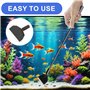 Kit Nettoyage Aquarium d'aquarium 3 en 1, Nettoyage pour Aquarium avec Manche, Grattoir à Algues, Éponge de nettoyage, Aquarium 