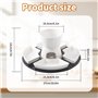 avec fourchettes en acier inoxydable et 4 plats de service demi-lune