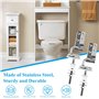 NAROSEBE Attaches Charnière Abattant WC Kit de Fixation Abattant Wc Toilette Siège en Acier Inoxydable avec Vis Kit Fixations Re
