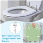 NAROSEBE Attaches Charnière Abattant WC Kit de Fixation Abattant Wc Toilette Siège en Acier Inoxydable avec Vis Kit Fixations Re