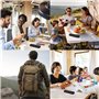 JIEYUCHU Couverts de Camping, 3 Set de Couverts en Inox, Ensemble de Couverts Lunch Box, Lavable au Lave Vaisselle, pour Pique-N